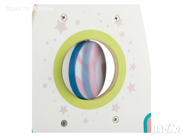 Дървена Космическа ракета писта с дървена кола и космонавти, снимка 5 - Други - 54202342