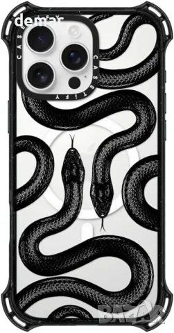 Калъф CASETiFY Bounce за iPhone 16 Pro Max - Black Kingsnake, снимка 1 - Калъфи, кейсове - 48195492