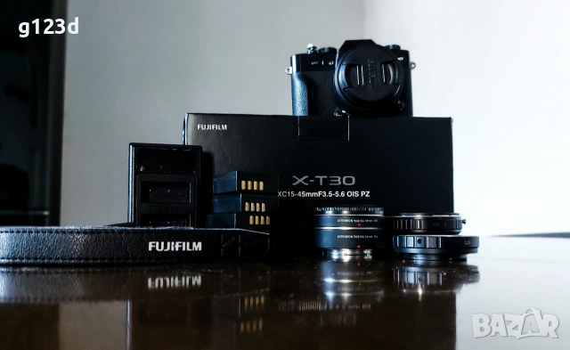 Fujifilm X-T30 комплект – 3 обектива, 6 батерии и много аксесоари 