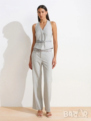 Елегантен елек тип мъжка жилетка, цвят сив, снимка 4 - Корсети, бюстиета, топове - 54202028