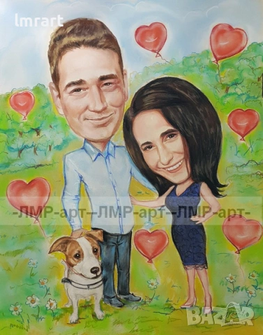 Рисувам ръчно КАРИКАТУРИ, ШАРЖ с пастели и моливи, снимка 8 - Картини - 54155356