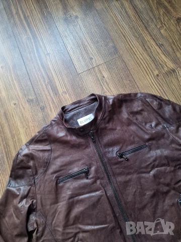 Страхотно мъжко кожено яке BLUPEL , естествена кожа, размер 2XL, снимка 3 - Якета - 52844423