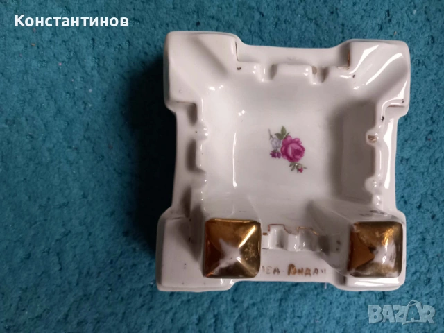 Соц пепелник Баба Вида порцелан, снимка 3 - Антикварни и старинни предмети - 53405725