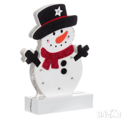 Светеща коледна украса във формата на снежен човек  , снимка 3 - Декорация за дома - 52086441