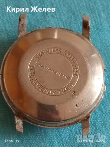 Стар механичен часовник мъжки UMF RUHLA ANTI-MAGNETIC за части ремонт КОЛЕКЦИЯ 33918, снимка 5 - Антикварни и старинни предмети - 50396898