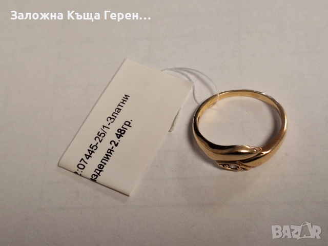 Златен пръстен 2,48гр. 14к, снимка 2 - Пръстени - 52874701