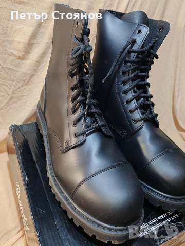 Здрави мъжки кубинки от естествена кожа Brandit р-р 47, снимка 4 - Мъжки боти - 52673887