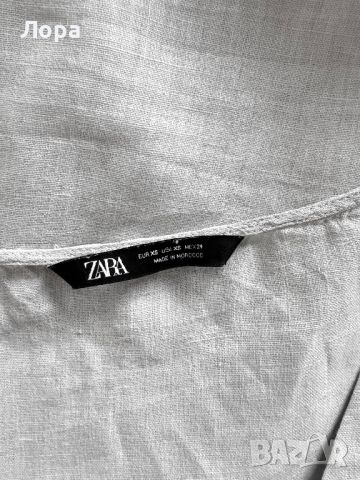 ZARA блуза 100% лен, снимка 8 - Корсети, бюстиета, топове - 46418001