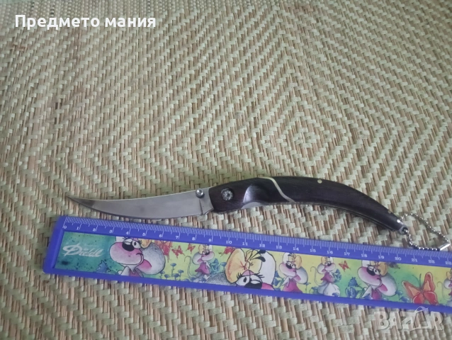 Елегантен сгъваем нож с извито острие и ергономична дръжка, снимка 2 - Ножове - 54176959