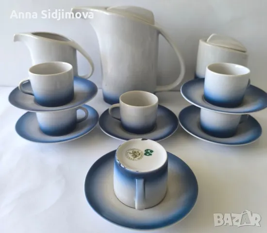 Български порцелан сервиз за кафе , снимка 1