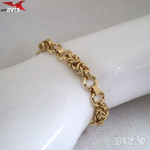 Гривна с 14К златно покритие 234855, снимка 4 - Гривни - 53517652