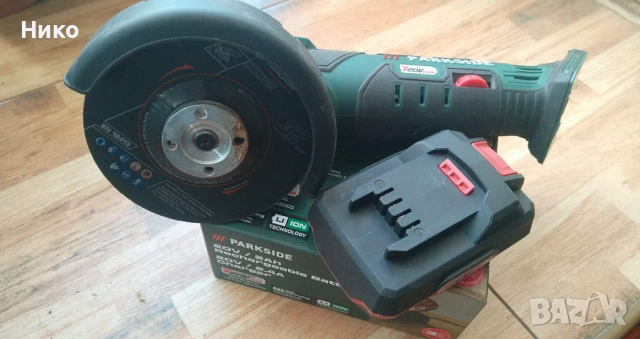 Акумулаторен Ъглошлайф Parkside , снимка 5 - Други инструменти - 51805047