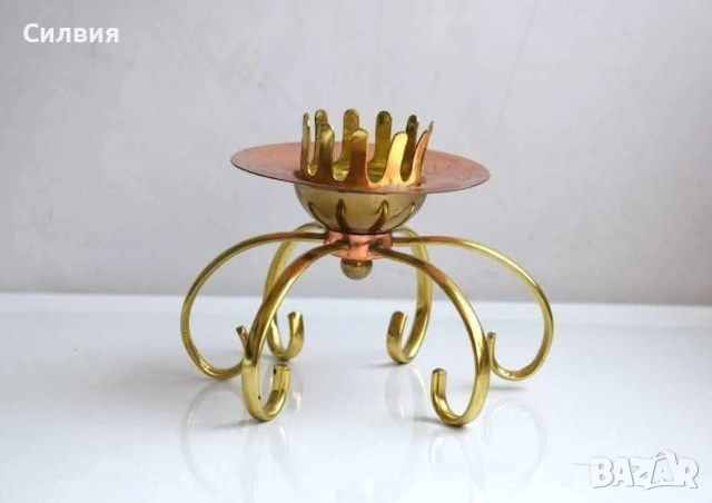 ВИНТИДЖ свещник в стил Ар Нуво , снимка 3 - Декорация за дома - 53869431