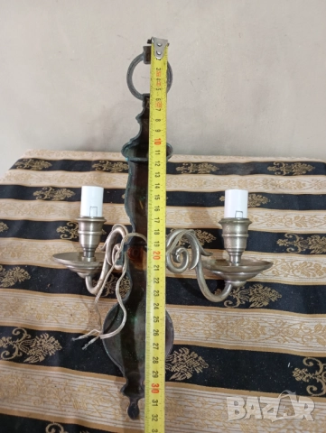 Винтидж аплик за стена, снимка 2 - Лампи за стена - 44341610