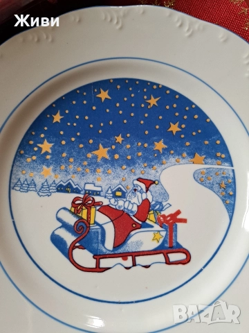 Красиви коледни чинии!, снимка 2 - Чинии - 52723467