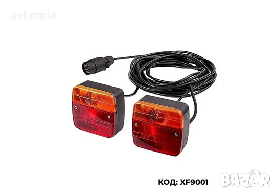 Магнитни LED стопове за ремарке и колесар, 12V, с кабел 7.5 м