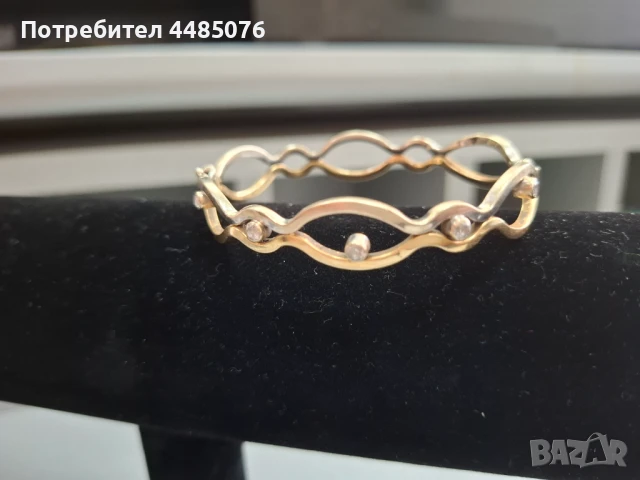 ЗЛАТНА ДАМСКА ГРИВНА ТВЪРДА  14К., снимка 5 - Гривни - 51025325