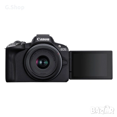 фотоапарат Canon EOS R50 + обектив Canon RF-S 18-45mm, снимка 4 - Фотоапарати - 53708077