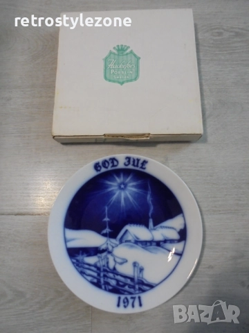 № 8380 Стара лимитирана колекционерска чиния Häfefors “God Jul” • 1971 • Шведски порцелан  