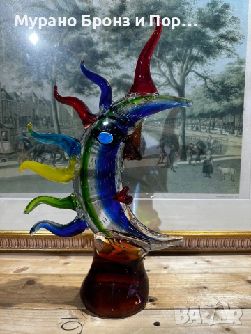 Мурано арт скулптура "Слънце и Луна" – 41 см, 2.9 кг