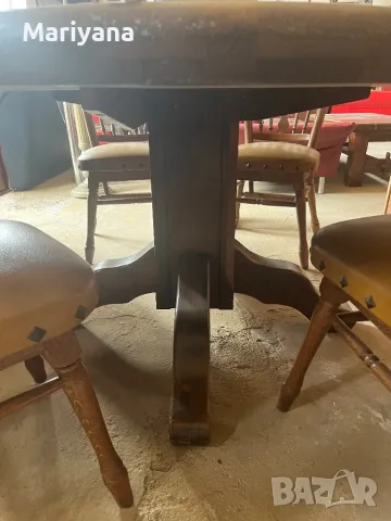 Трапезна дървена маса , снимка 2 - Маси - 50005585