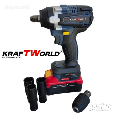 Акумулаторен комплект KraftWorld 5в1 – Лазерен Нивелир, Гайковерт – Винтоверт, Перфоратор, Ъглошлайф, снимка 9 - Други инструменти - 51053023
