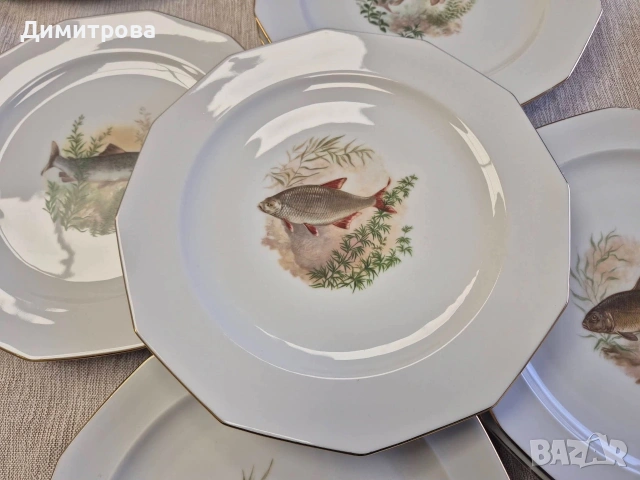 Сервиз риби, Bavaria , снимка 9 - Сервизи - 53955307