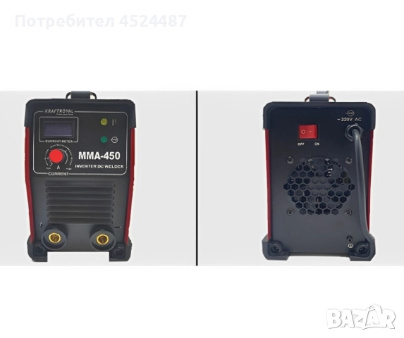 Инверторен електрожен 450А KRAFT ROYAL водоустойчив, снимка 4 - Други машини и части - 52620876