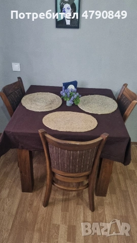 5 комплекта маса да хранене с 4 стола 