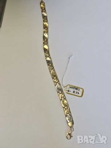 Мъжка гривна бяло и жълто злато 585/14к 8.73гр