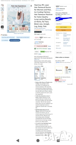 Продавам чисто нов фотоепилатор IPL Hair Removal, снимка 6 - Козметични уреди - 52776425