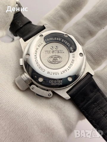 TW Steel Ceo Canteen Black/Leather Ø50 mm, снимка 2 - Мъжки - 52834700