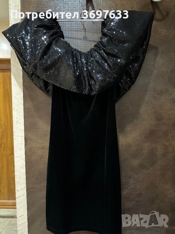 Елегантна рокля с пайети, снимка 2 - Рокли - 46263818