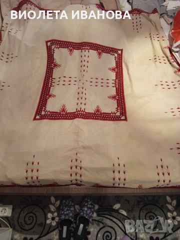 широка покривка ръчна бродерия., снимка 3 - Покривки за маси - 52890267