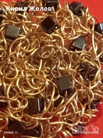 Demi Paure брошка златиста тел с черни кристали ХЕМОТАТ 21034, снимка 3 - Други - 52562261