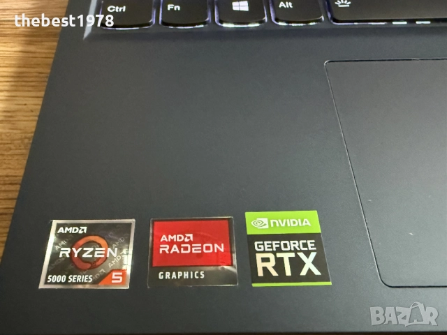 165Hz Legion 5`Ryzen 5600H/RTX 3070/32GB RAM/512GB SSD/Бат 6ч, снимка 3 - Лаптопи за игри - 52717703