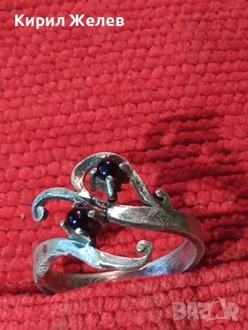 СТАРИНЕН СКЪПОЦЕНЕН СРЕБЪРЕН ПРЪСТЕН СРЕБРО ВИСОКА ПРОБА с ЧЕРЕН ОНИКС РЯДКА АРТ ИЗРАБОТКА 47961, снимка 15 - Антикварни и старинни предмети - 49757575