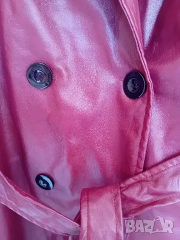 Кожено манто/тренч, снимка 4 - Якета - 50310887