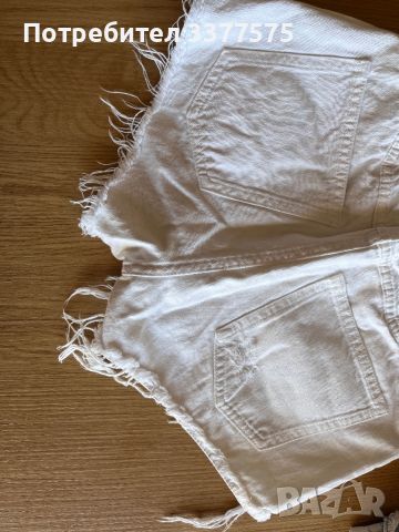 Бели къси дънки H&M, снимка 5 - Къси панталони и бермуди - 45180205