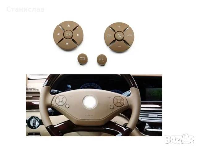 Mercedes S-Class W221 Facelift Капачета за волан , снимка 2 - Части - 50221394