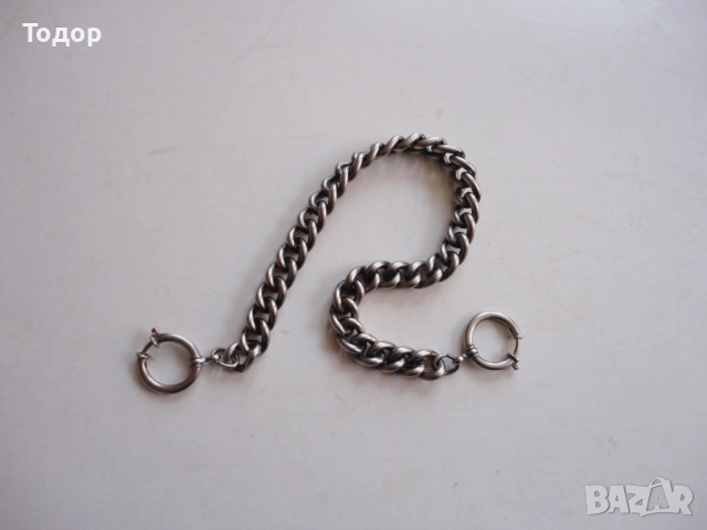 Старинен кюстек верижка за джобен часовник 2, снимка 3 - Мъжки - 52671525