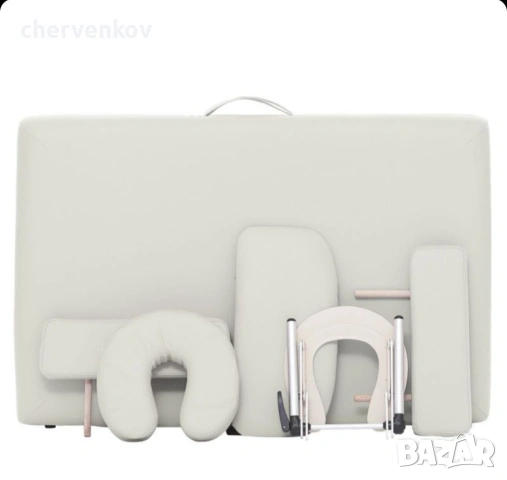 Двусекторна алуминиева козметична масажна кушетка -бял и черен цвят, снимка 14 - Кушетки - 53166129