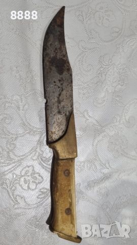Стар ловен нож, ръчно кован ., снимка 1 - Ножове - 46090066