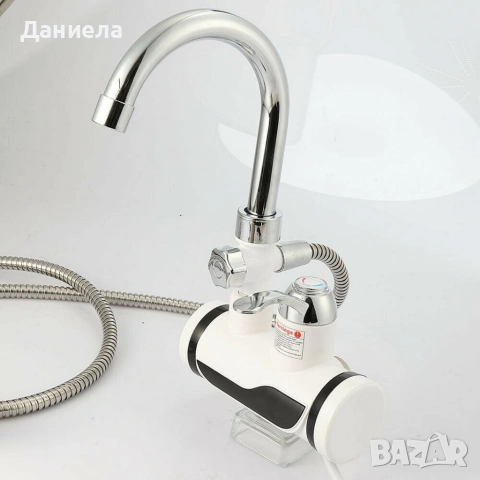 Смесител за вграждане в комплект с душ слушалка с проточен нагревател