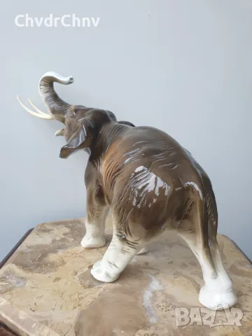 Royal Dux Bohemia статуетки 33-37-40см/Роял Дюкс Бохемия стара порцеланова фигура/папагал-фазан-слон, снимка 13 - Статуетки - 49620810