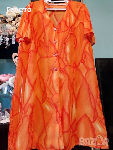 Красиво цветно оранжево лятно сако , снимка 7 - Сака - 45717347