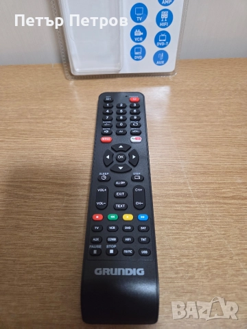 Дистанционно управление Grundig, 8 в 1, Универсално, Сиво, Захранвано с 2 батерии AAA, снимка 2 - Дистанционни - 52961646