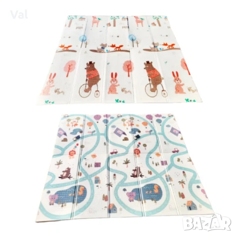 Двулицев образователен детски килим Горски лабиринт 180 х 200 см - водоустойчив, сгъваем, снимка 5 - Други - 53990170