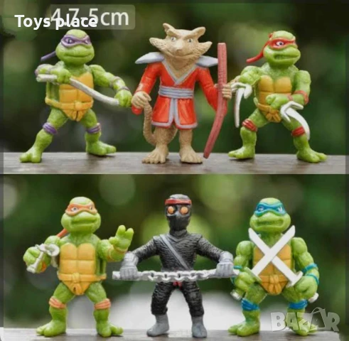 Комплект фигурки за торта Костенурките нинджа, снимка 4 - Фигурки - 50661379