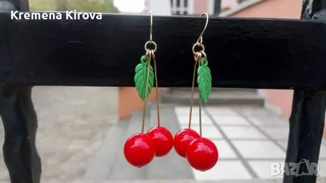 Обеци череши. Бижута Луди гъби.